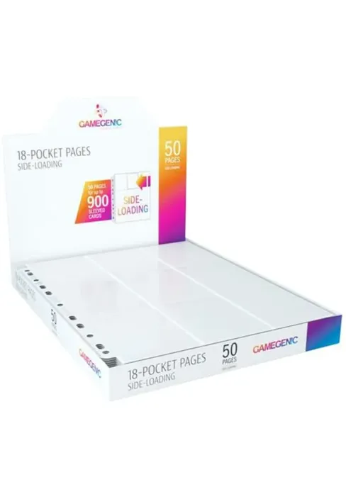 GAMEGENIC - 9 pocket pages WHITE side loading (50ks)