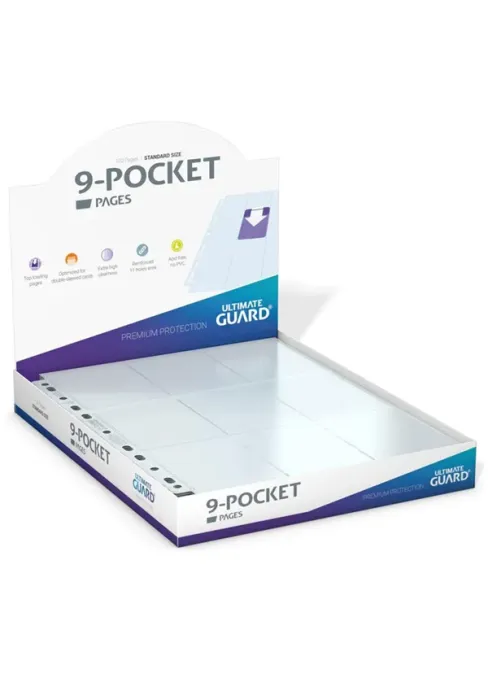 ULTIMATE GUARD - 9 pocket pages CLEAR top loading (1ks)