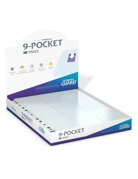 ULTIMATE GUARD - 9 pocket pages CLEAR top loading (1ks)