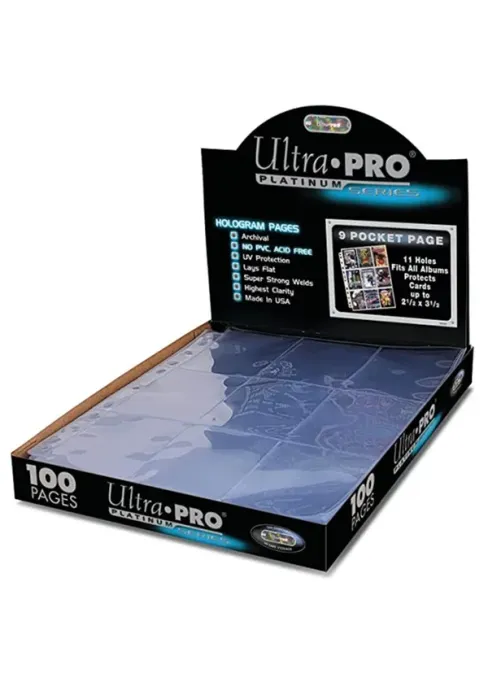 ULTRA PRO - 9 pocket pages CLEAR top loading (100ks)