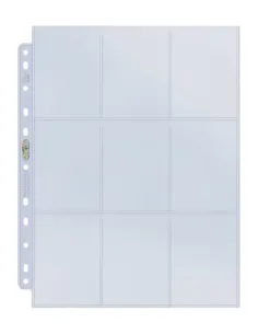 ULTRA PRO - 9 pocket pages CLEAR top loading (1ks)