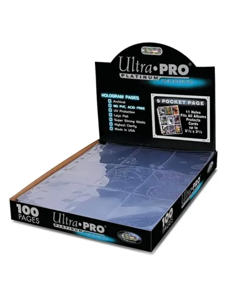 ULTRA PRO - 9 pocket pages CLEAR top loading (1ks)