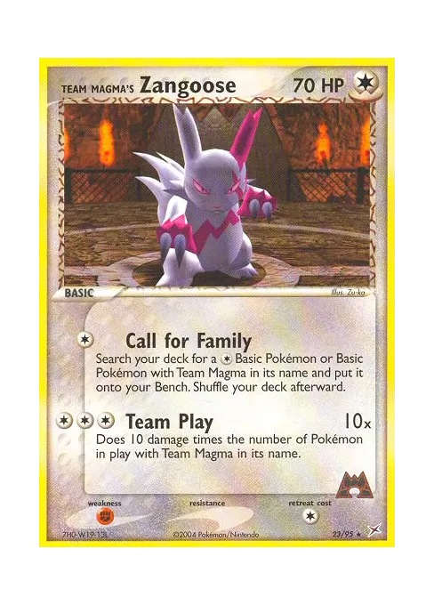 Team Magma's Zangoose