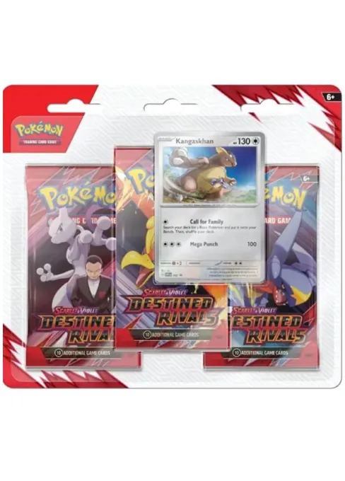 POKÉMON: SV - Scarlet & Violet 10: DESTINED RIVALS - 3 Pack Blister (KANGASKHAN)