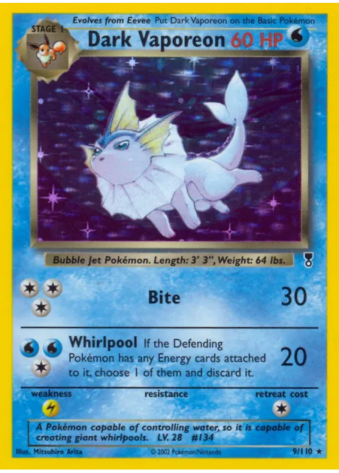 Dark Vaporeon - Reverse Holo