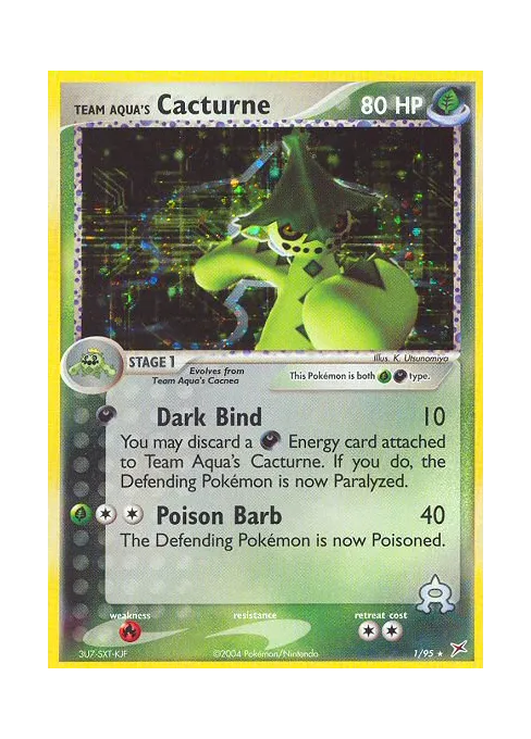 Team Aqua's Cacturne - Reverse Holo