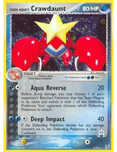 Team Aqua's Crawdaunt - Reverse Holo