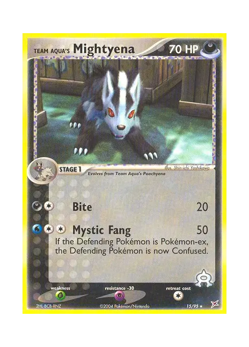 Team Aqua's Mightyena - Reverse Holo