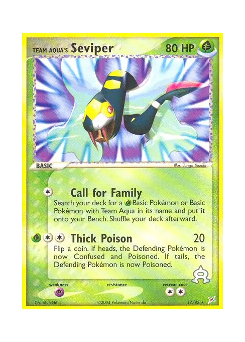Team Aqua's Seviper - Reverse Holo