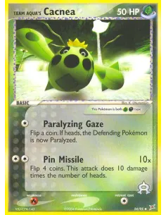 Team Aqua's Cacnea - Reverse Holo