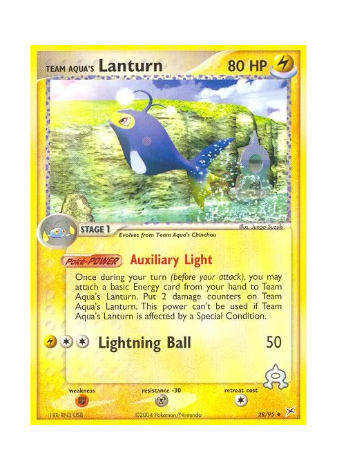 Team Aqua's Lanturn - Reverse Holo