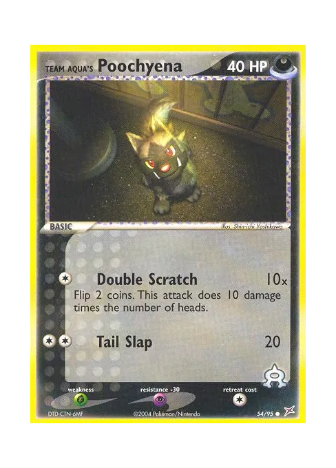 Team Aqua's Poochyena - Reverse Holo