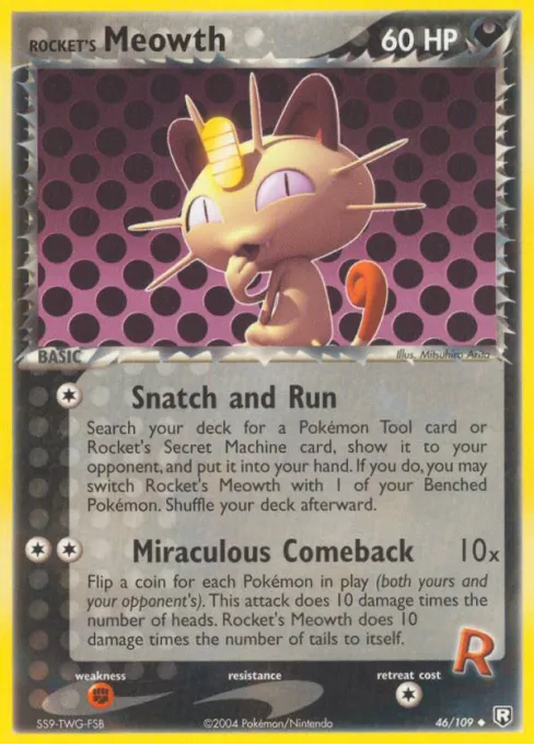 Rocket's Meowth - Reverse Holo