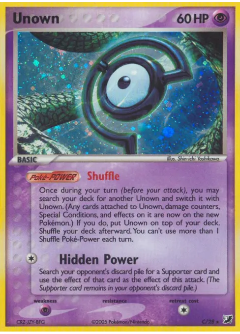 Unown - Reverse Holo