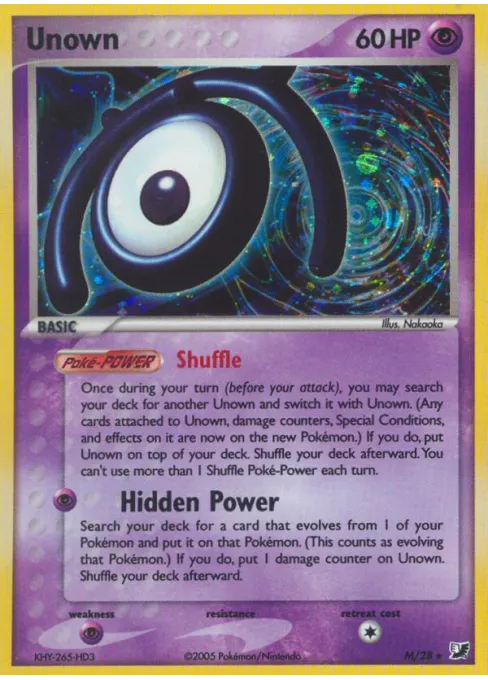 Unown - Reverse Holo