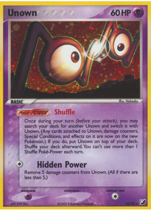Unown - Reverse Holo