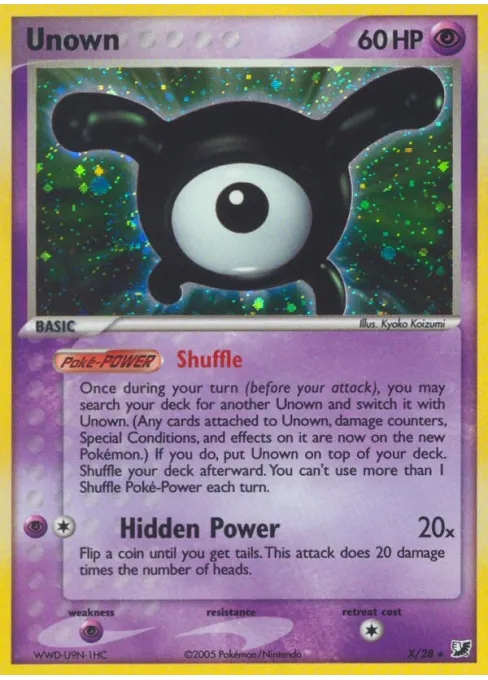 Unown - Reverse Holo