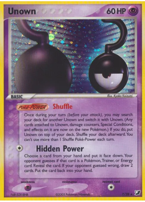 Unown - Reverse Holo
