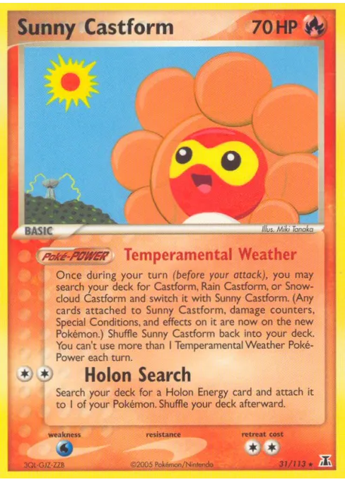 Sunny Castform - Reverse Holo