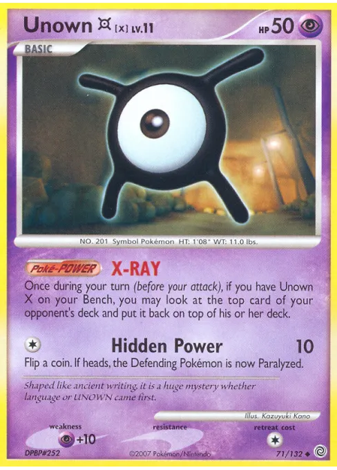 Unown [X] - Reverse Holo