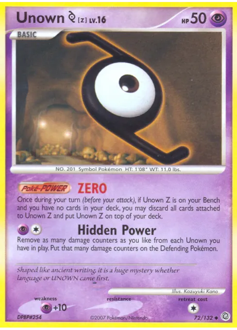 Unown [Z] - Reverse Holo