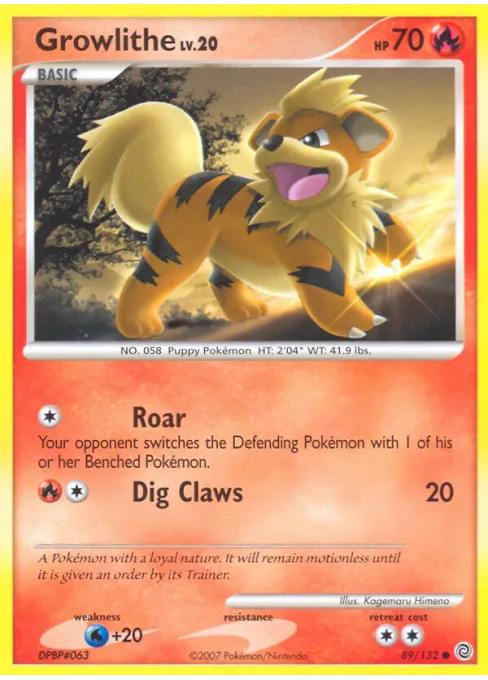 Growlithe - Reverse Holo