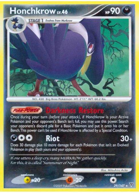 Honchkrow - Reverse Holo