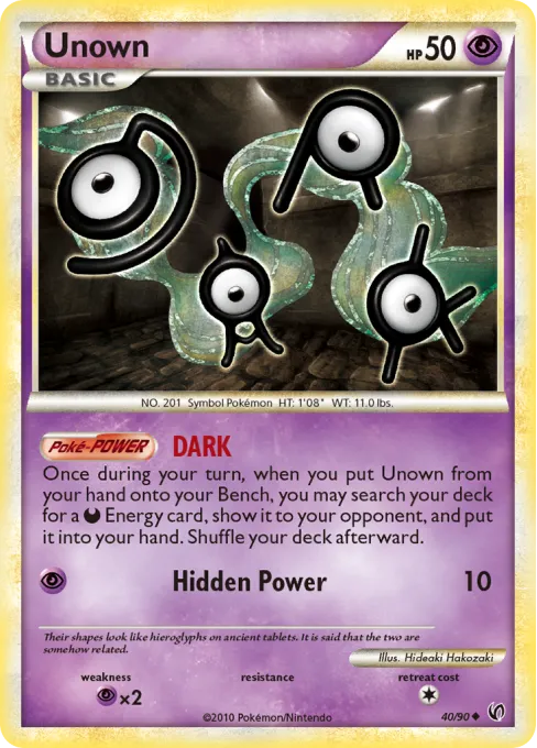 Unown - Reverse Holo