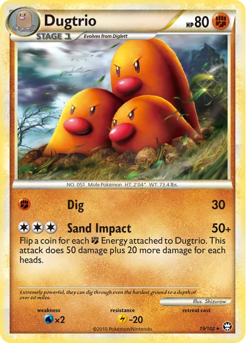 Dugtrio - Reverse Holo