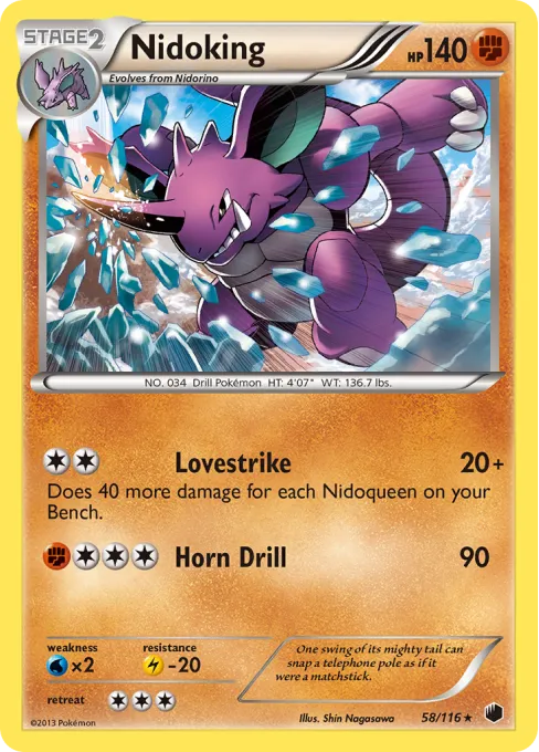 Nidoking - Reverse Holo
