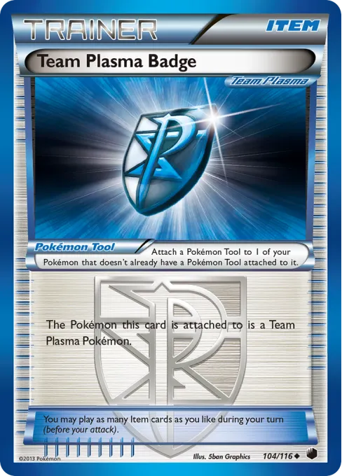 Team Plasma Badge - Reverse Holo