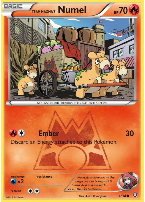 Team Magma's Numel - Reverse Holo
