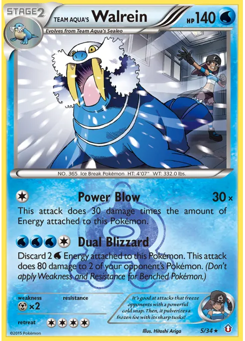Team Aqua's Walrein - Reverse Holo