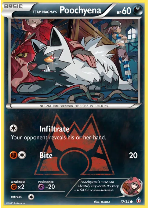 Team Magma's Poochyena - Reverse Holo