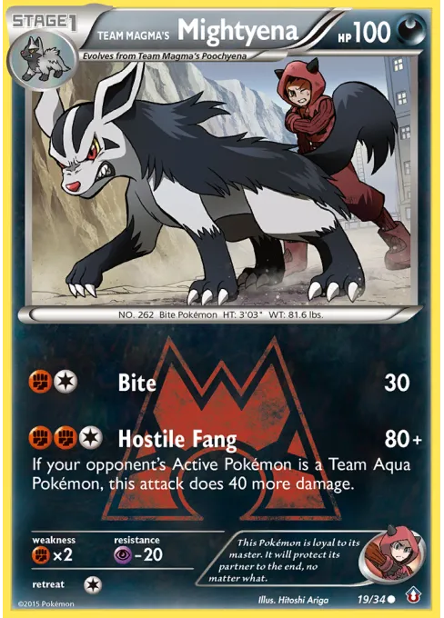 Team Magma's Mightyena - Reverse Holo
