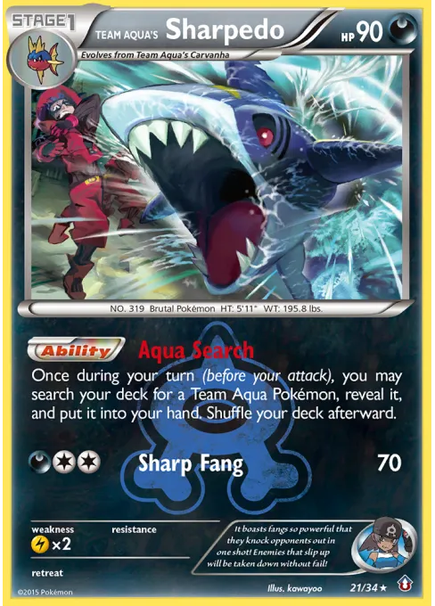 Team Aqua's Sharpedo - Reverse Holo