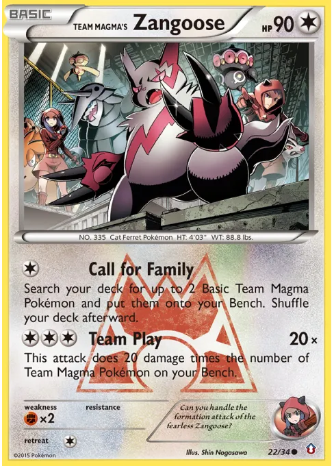 Team Magma's Zangoose - Reverse Holo
