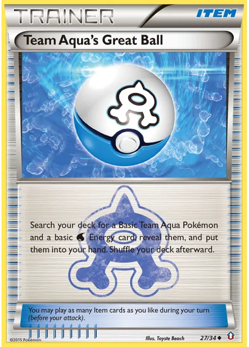 Team Aqua's Great Ball - Reverse Holo