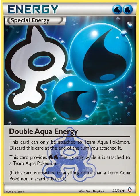 Double Aqua Energy - Reverse Holo