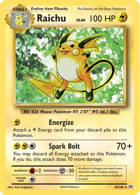 Raichu - Reverse Holo