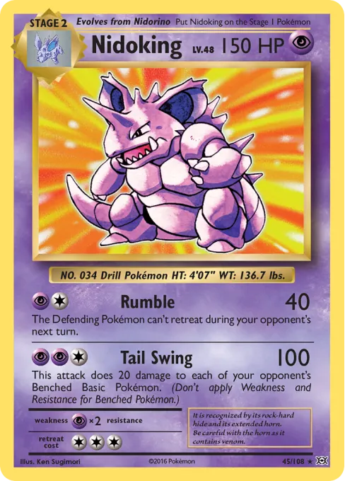 Nidoking - Reverse Holo