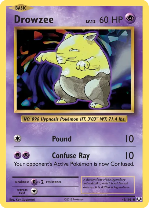 Drowzee - Reverse Holo