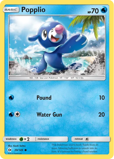Popplio - Reverse Holo