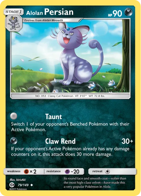 Alolan Persian - Reverse Holo