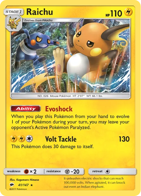 Raichu - Reverse Holo