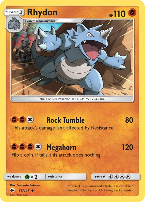 Rhydon - Reverse Holo