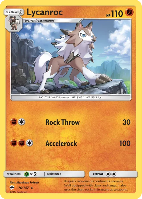 Lycanroc - Reverse Holo