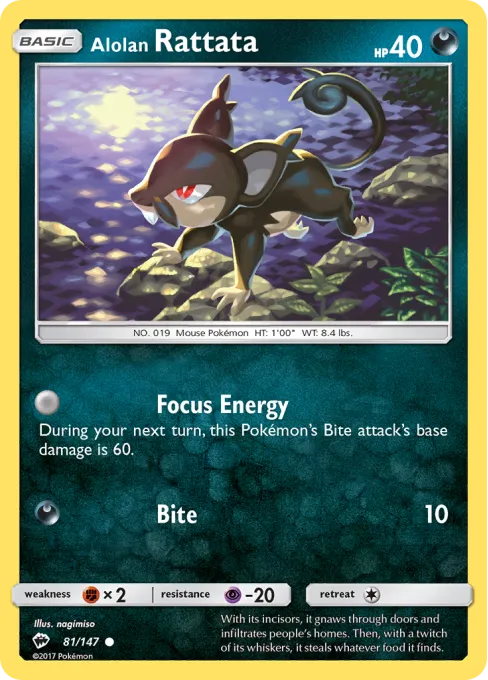 Alolan Rattata - Reverse Holo