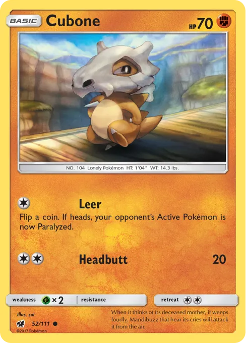 Cubone - Reverse Holo