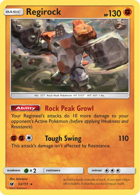 Regirock - Reverse Holo